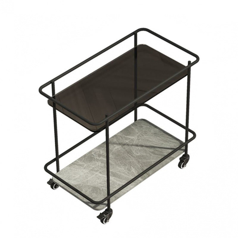 Minimalist Sintered Stone Glass End Table