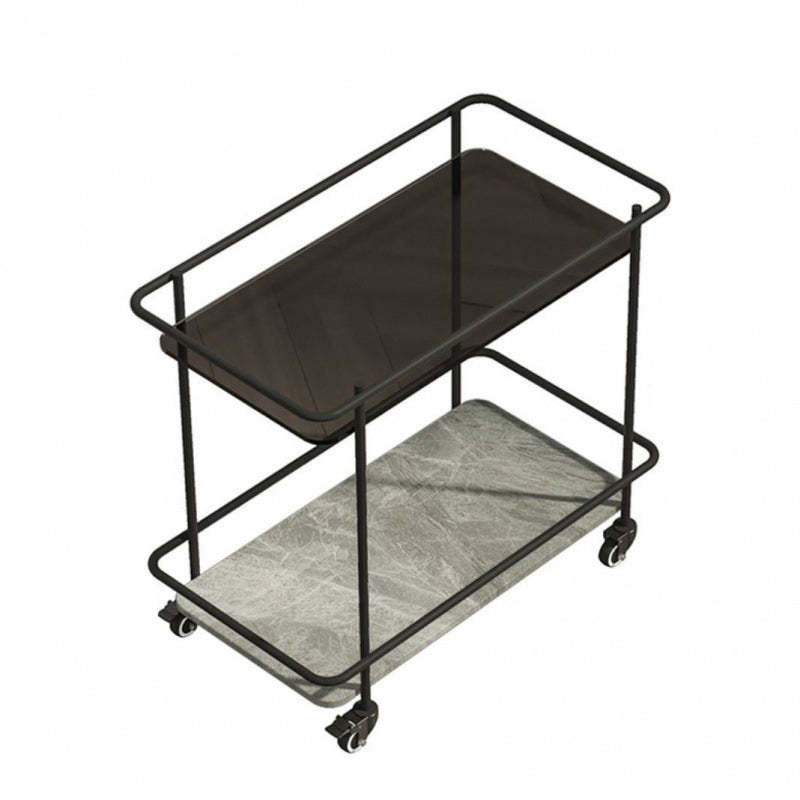 Minimalist Sintered Stone Glass End Table