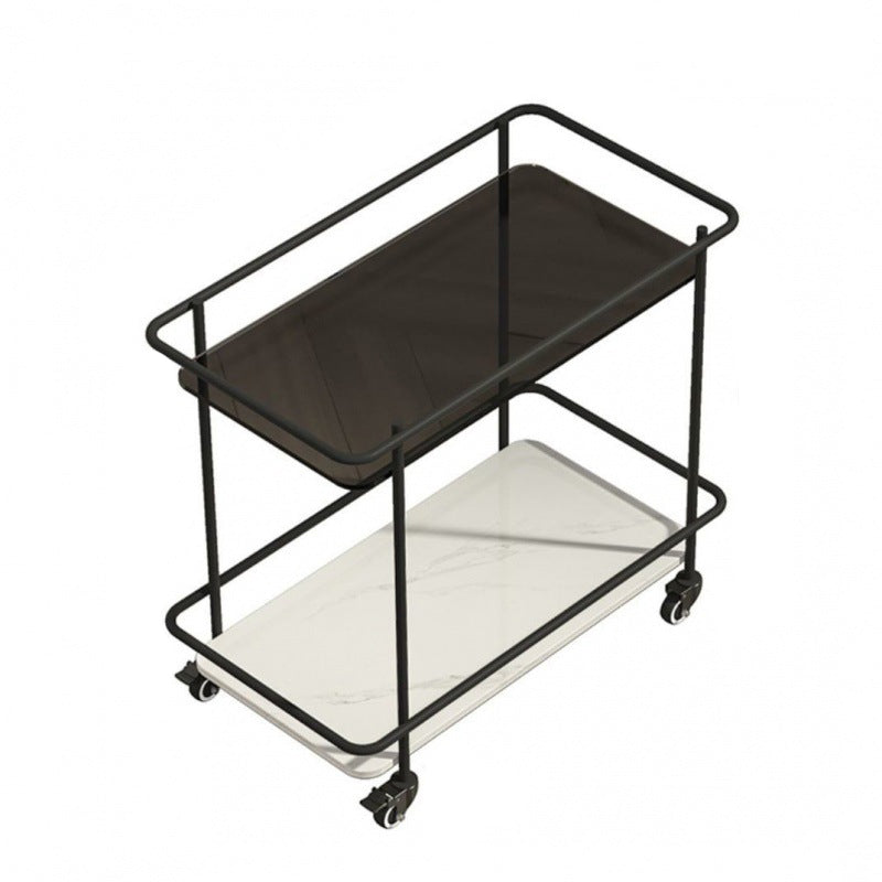 Minimalist Sintered Stone Glass End Table