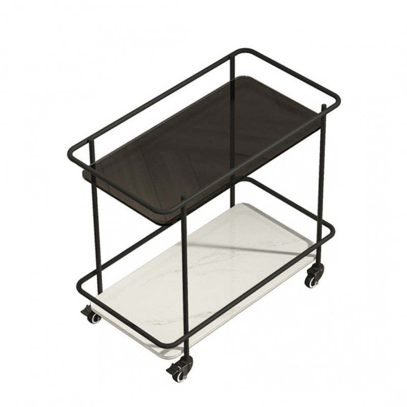 Minimalist Sintered Stone Glass End Table