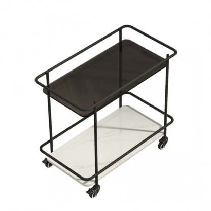 Minimalist Sintered Stone Glass End Table