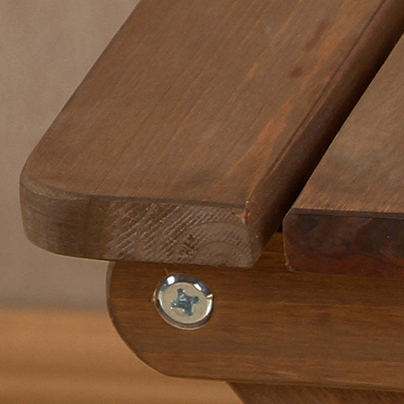 Rustic Wood Slat Foldable End Table