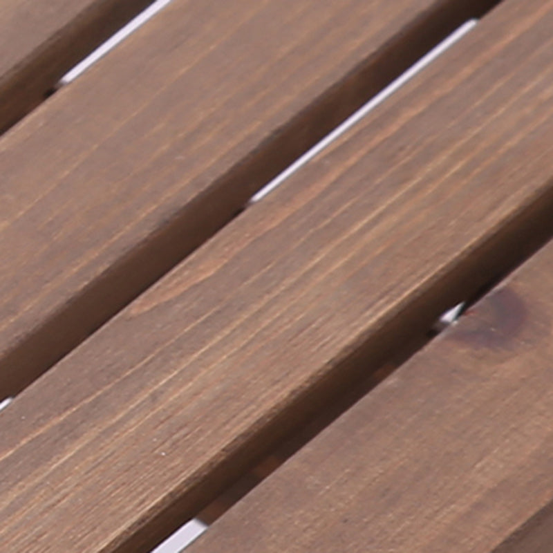 Rustic Wood Slat Foldable End Table
