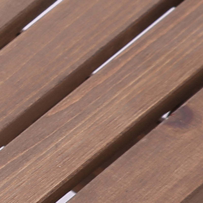 Rustic Wood Slat Foldable End Table