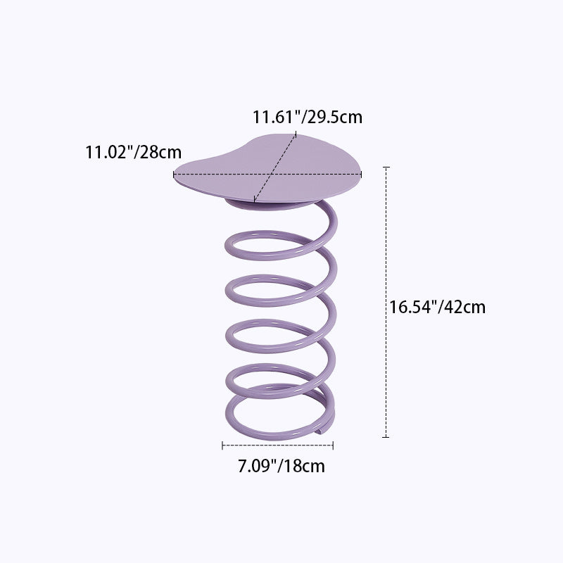 Scandinavian Iron Spiral Spring Stool — Yellow
