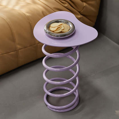 Scandinavian Iron Spiral Spring Stool — Green