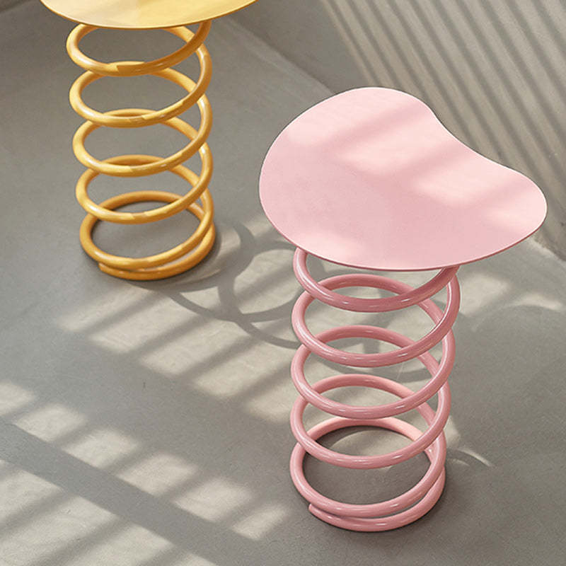 Scandinavian Iron Spiral Spring Stool