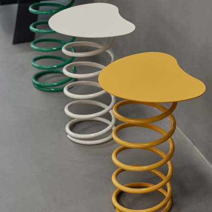Scandinavian Iron Spiral Spring Stool