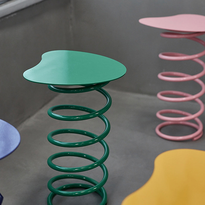 Scandinavian Iron Spiral Spring Stool