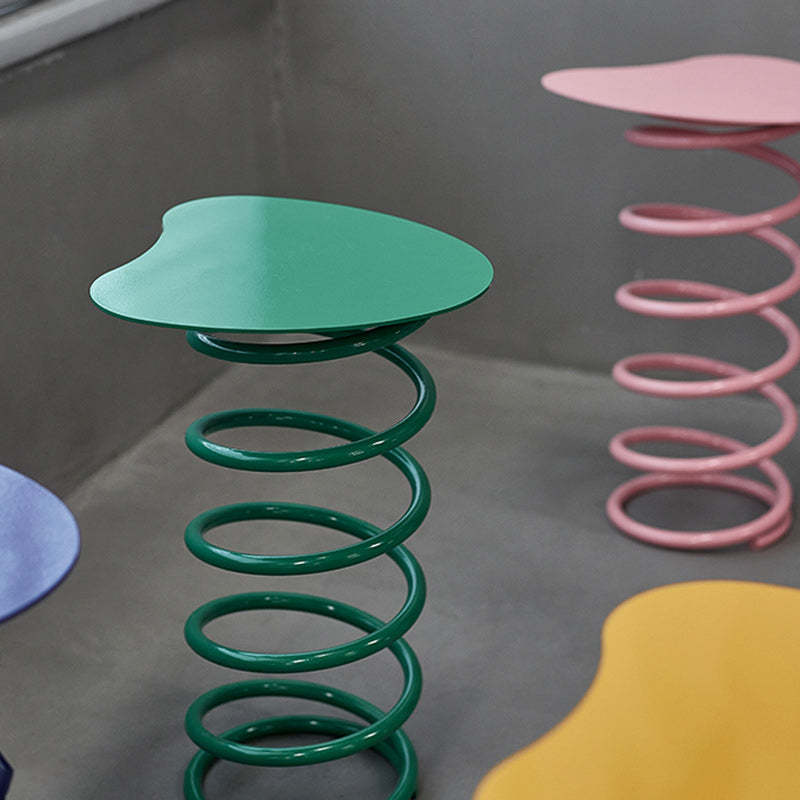 Scandinavian Iron Spiral Spring Stool
