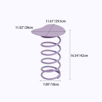 Scandinavian Iron Spiral Spring Stool — Yellow