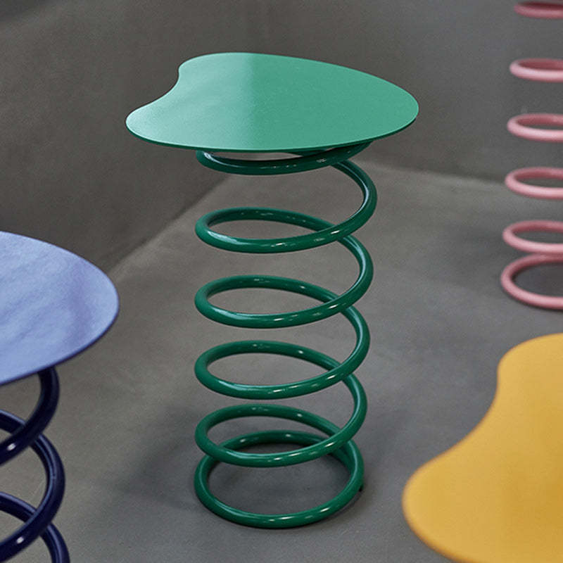 Scandinavian Iron Spiral Spring Stool