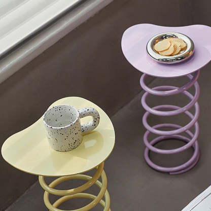Scandinavian Iron Spiral Spring Stool