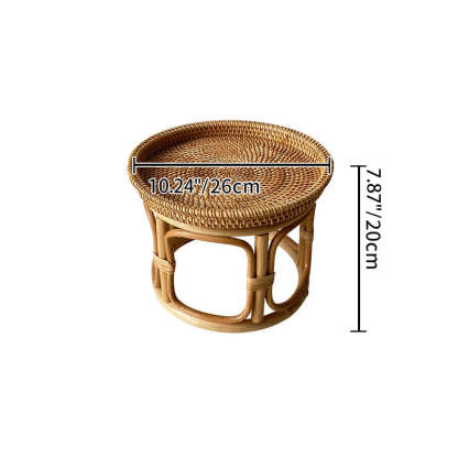 Boho Rattan Wood Coffee Table