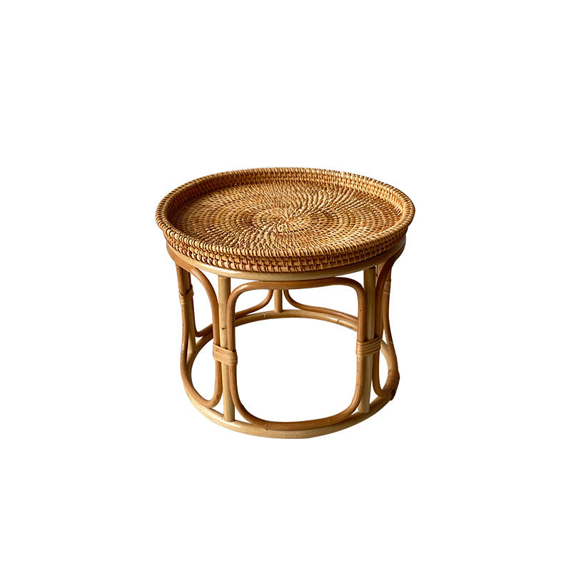 Boho Rattan Wood Coffee Table