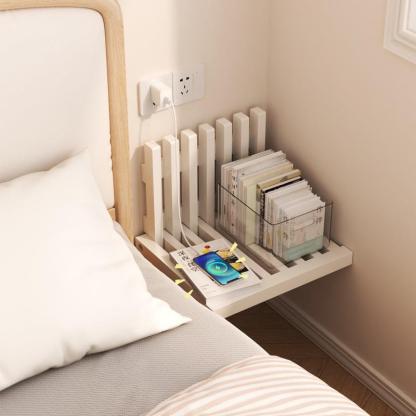 Minimalist Ultra-Thin Wood Foldable Wall-Mounted End Table