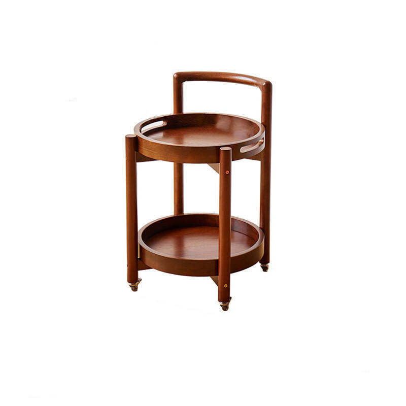 Vintage Wood 2-Tier End Table Casters