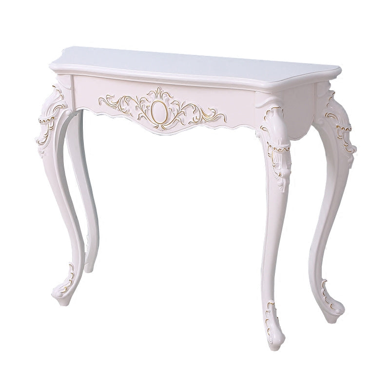 European Wood Arc Carved Console Table