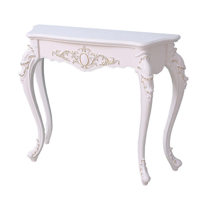 European Wood Arc Carved Console Table