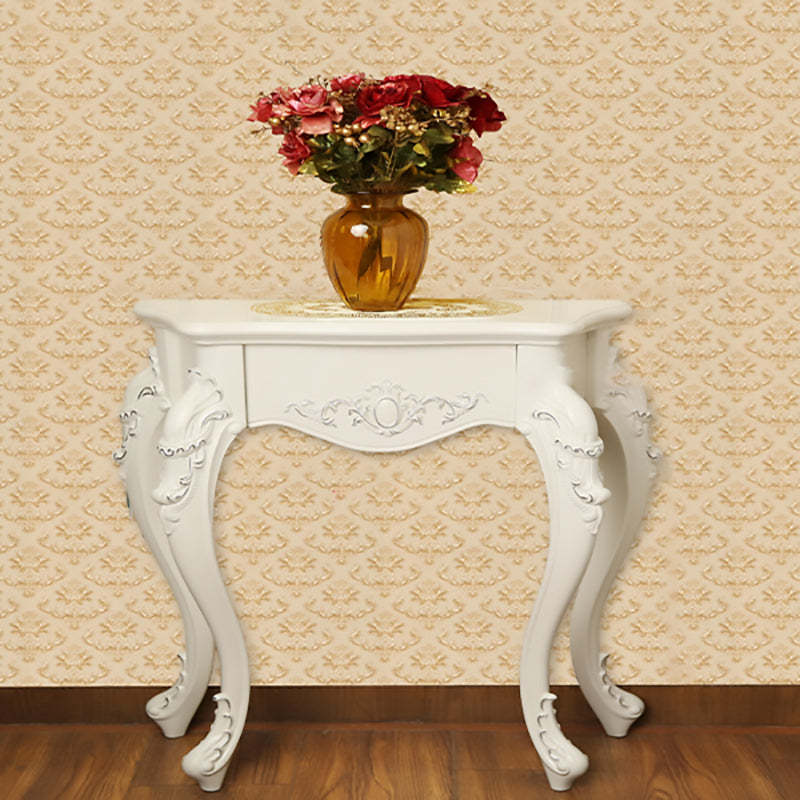European Wood Arc Carved Console Table