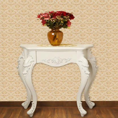 European Wood Arc Carved Console Table