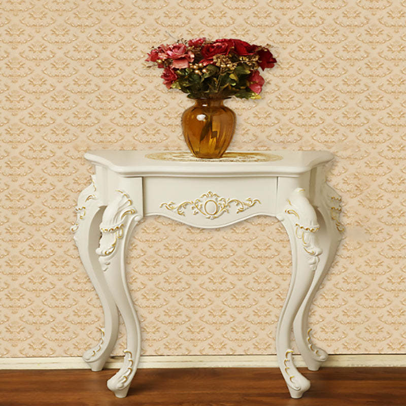 European Wood Arc Carved Console Table