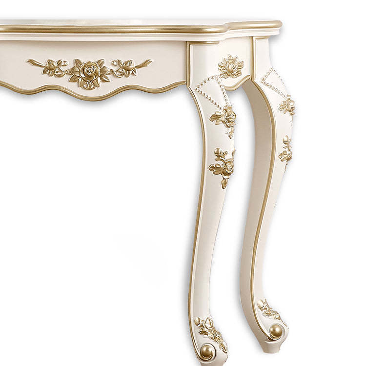 European Carved Wood Console Table