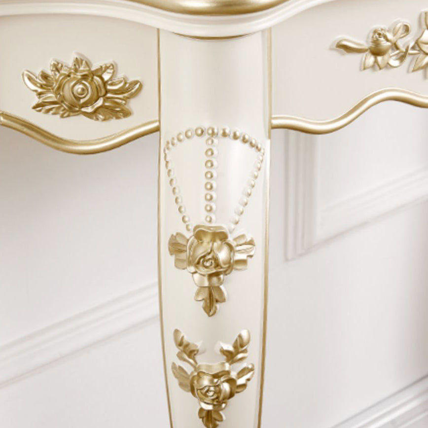 European Carved Wood Console Table