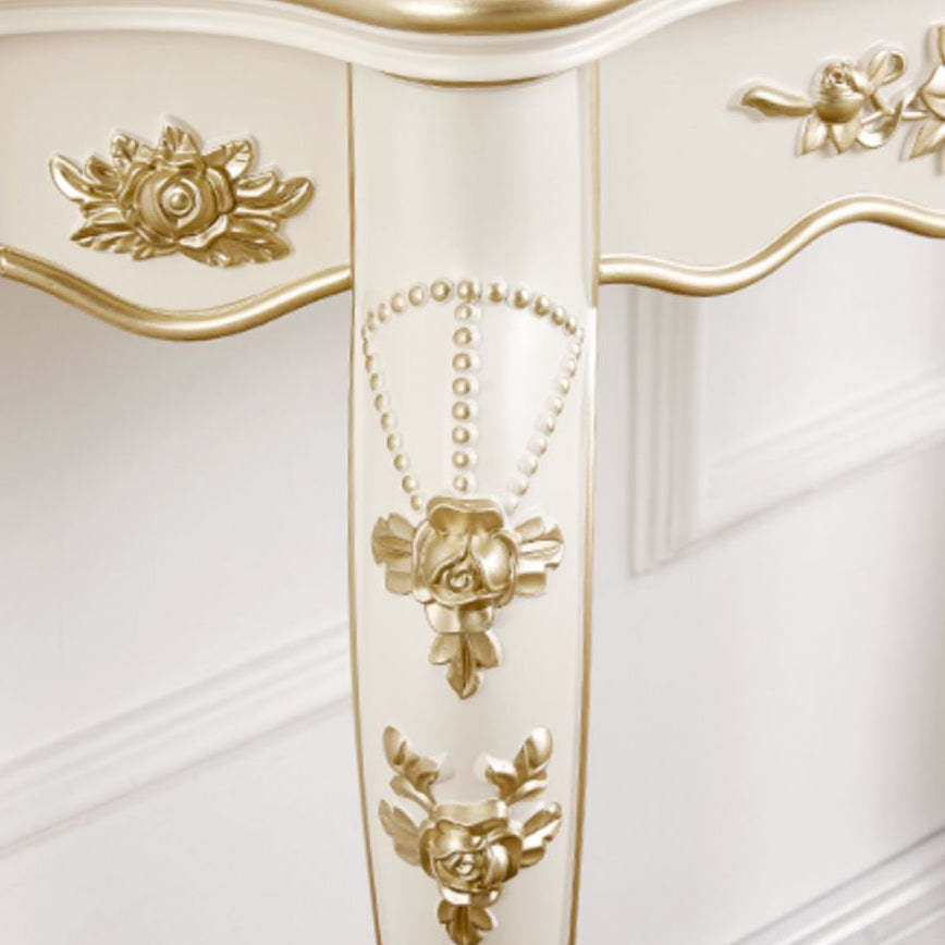 European Carved Wood Console Table