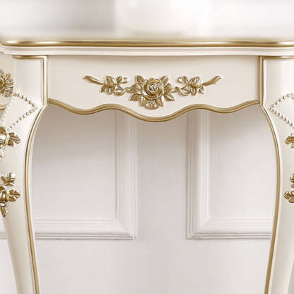 European Carved Wood Console Table