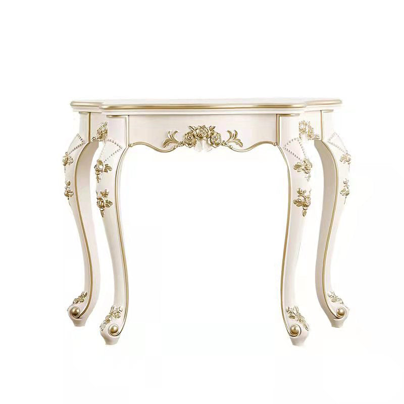 European Carved Wood Console Table