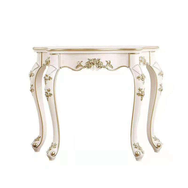 European Carved Wood Console Table