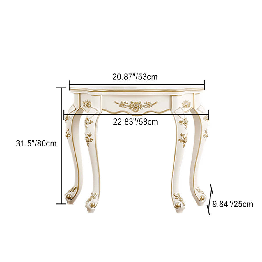 European Carved Wood Console Table