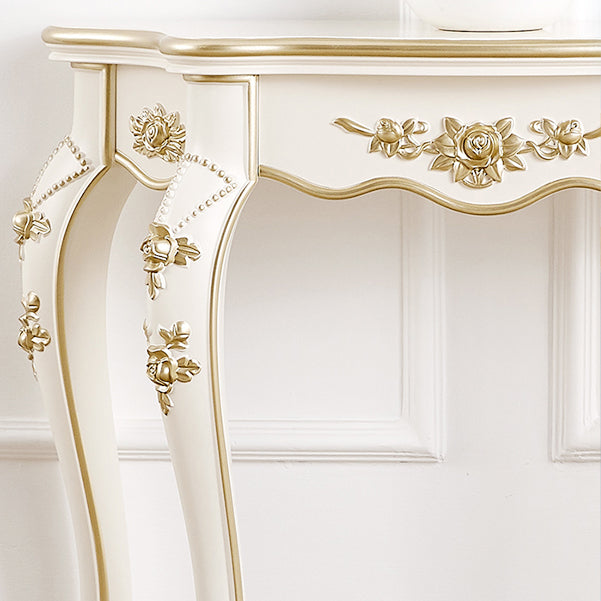 European Carved Wood Console Table