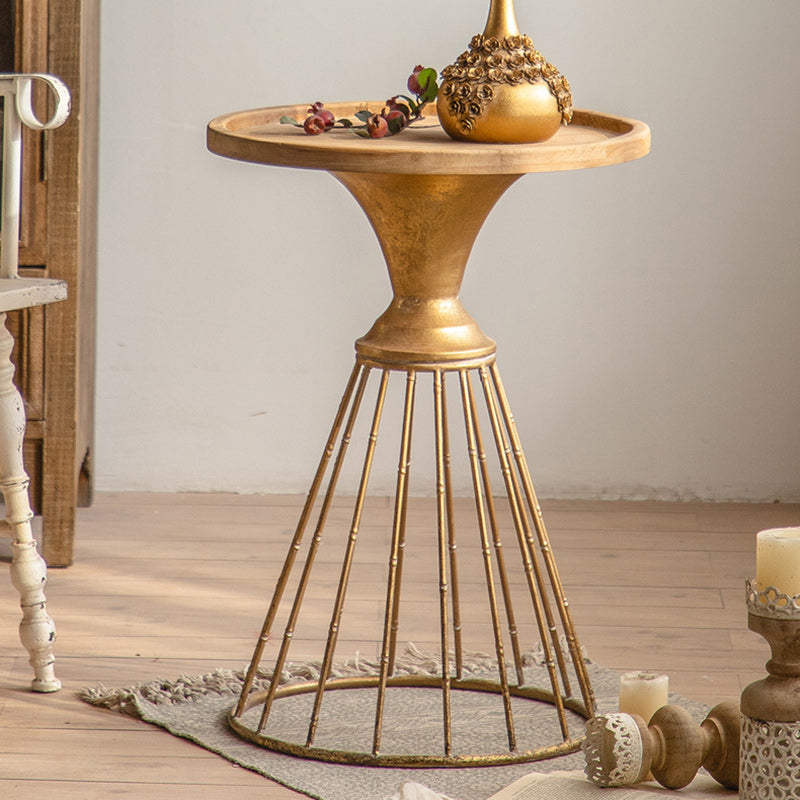 Japanese Wood Tray Iron Base Coffee Table