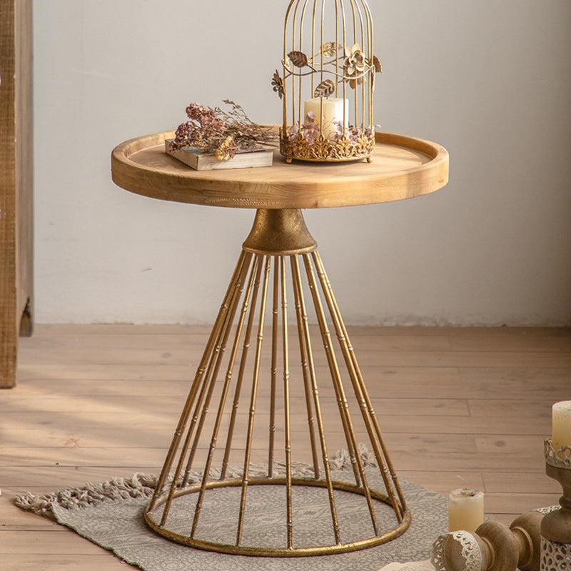 Japanese Wood Tray Iron Base Coffee Table