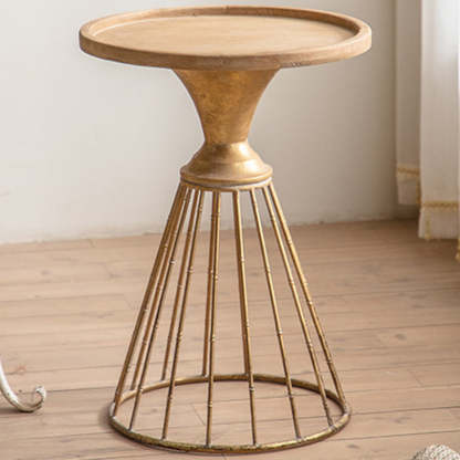 Japanese Wood Tray Iron Base Coffee Table