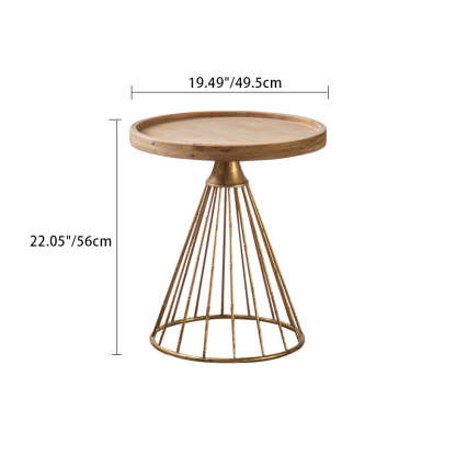 Japanese Wood Tray Iron Base Coffee Table