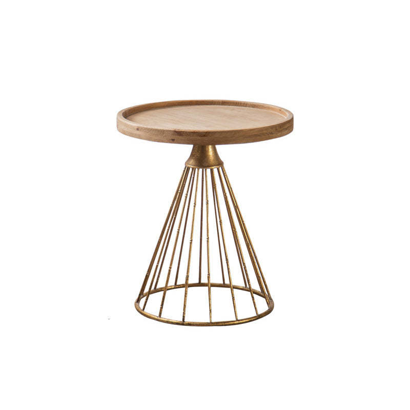Japanese Wood Tray Iron Base Coffee Table