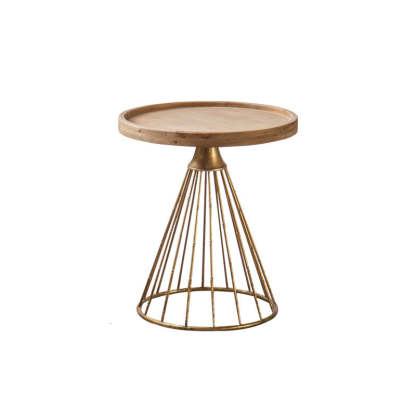 Japanese Wood Tray Iron Base Coffee Table