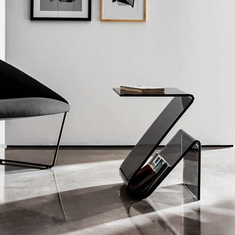 Nordic Acrylic Z-Shape Storage End Table