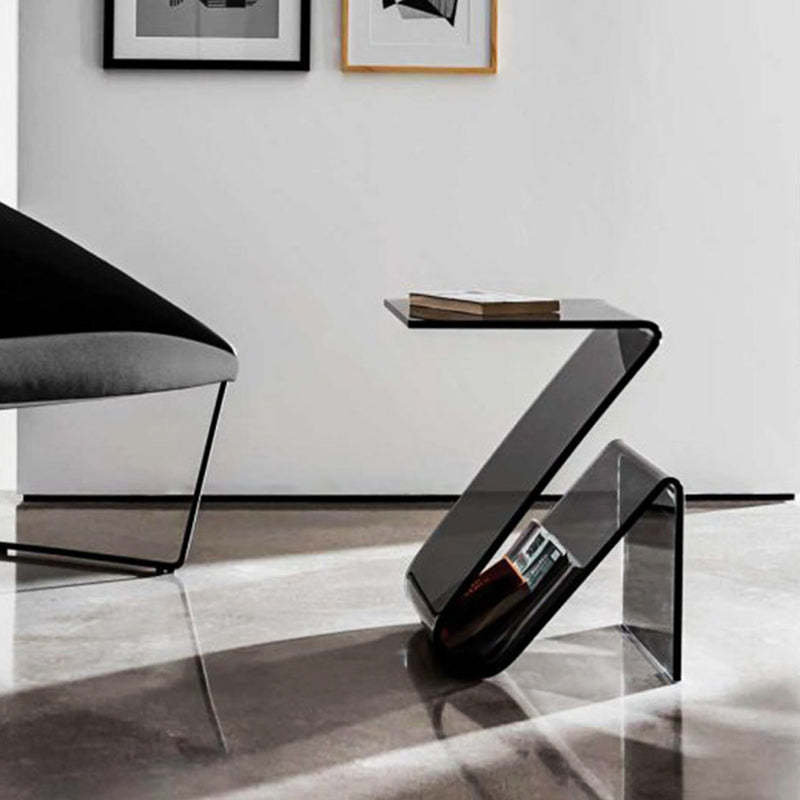 Nordic Acrylic Z-Shape Storage End Table