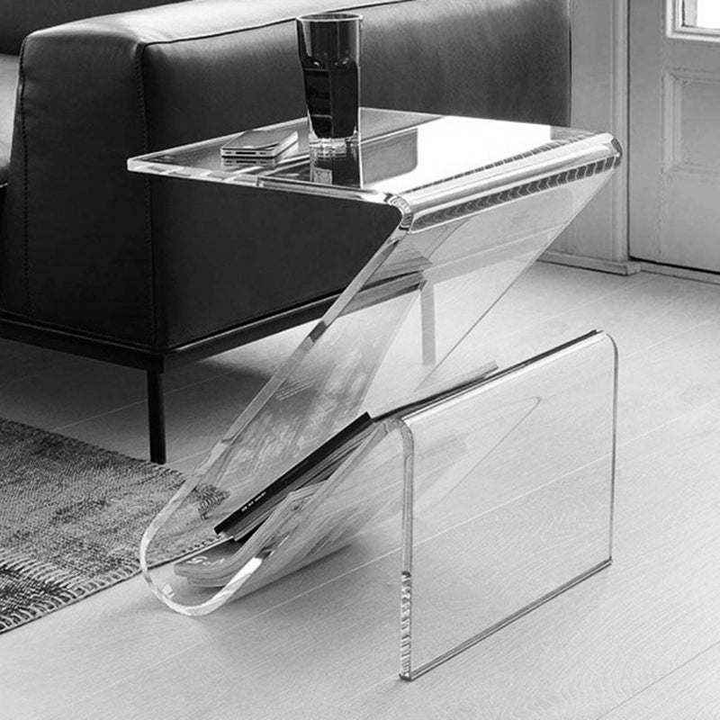 Nordic Acrylic Z-Shape Storage End Table