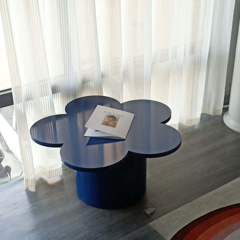 Flower Engineered Wood Coffee Table — Yellow
