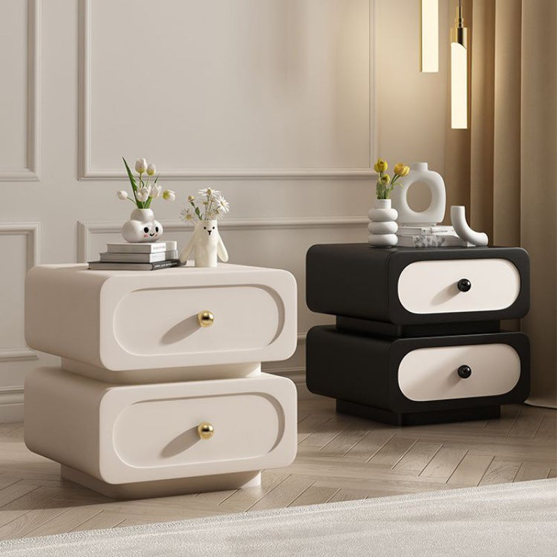 Scandinavian Microfiber Leather Nightstand