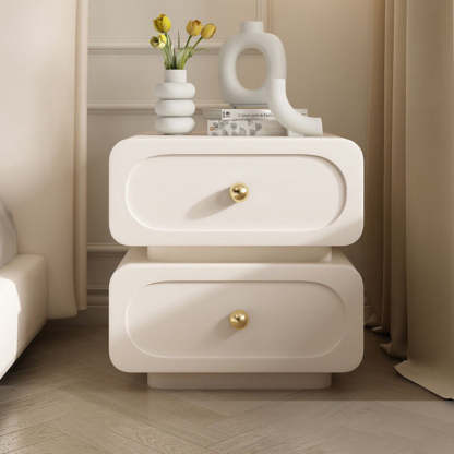 Scandinavian Microfiber Leather Nightstand