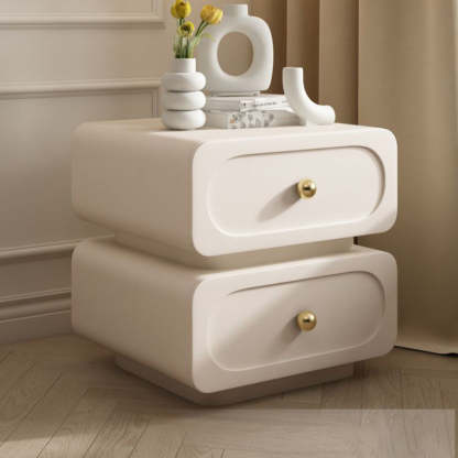 Scandinavian Microfiber Leather Nightstand