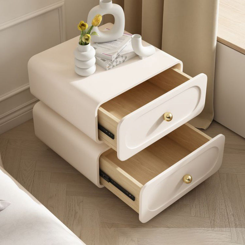Scandinavian Microfiber Leather Nightstand