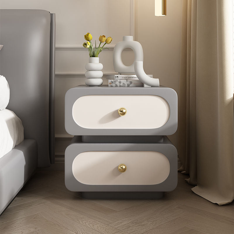 Scandinavian Microfiber Leather Nightstand