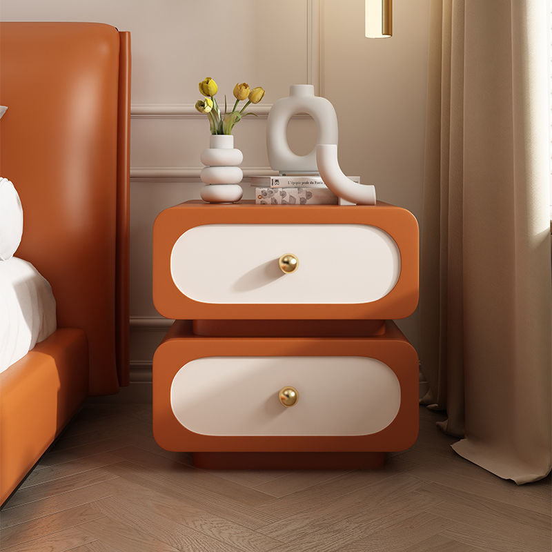 Scandinavian Microfiber Leather Nightstand